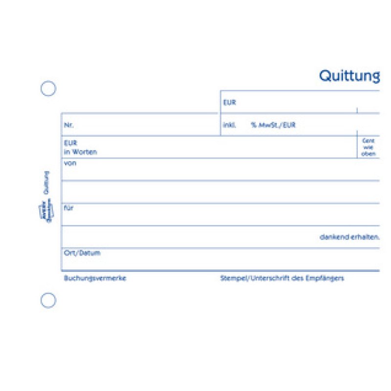 AVERY Zweckform Recycling-Formularbuch "Qittung inkl. MwSt."