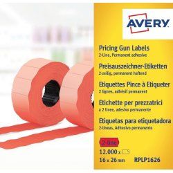 Avery RPLP1626 étiquette à imprimer Rouge Imprimante d'étiquette adhésive