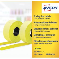 AVERY Etiquette pour étiqueteuse de prix, jaune