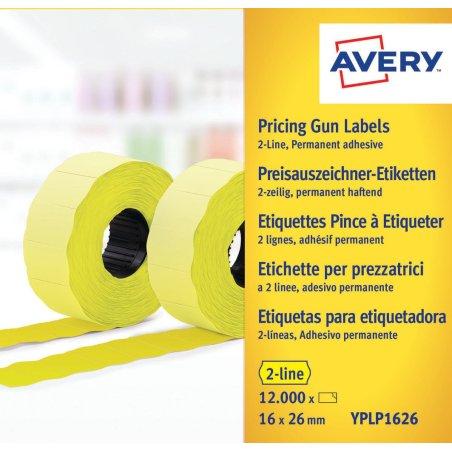 AVERY Etiquette pour étiqueteuse de prix, jaune