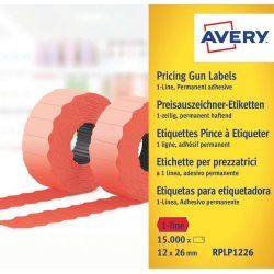 Avery RPLP1226 étiquette à imprimer Rouge Imprimante d'étiquette adhésive