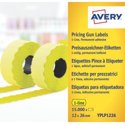 AVERY Etiquettes pour étiqueteuse de prix, jaune