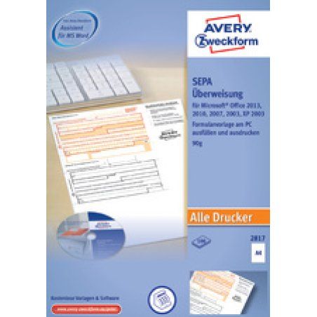AVERY Zweckform Vordruck "Sepa-Standardüberweisung", DIN A4
