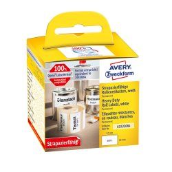 Avery A1933084 self-adhesive label Rounded rectangle Permanent White 400 pc(s)