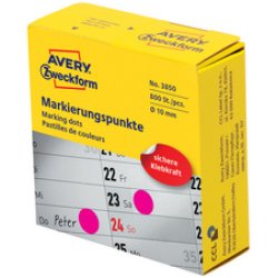 AVERY Zweckform Pastille de couleur, 10 mm, magenta