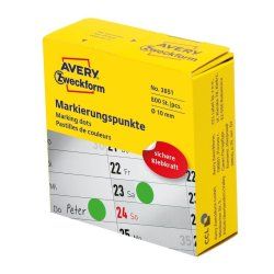 Avery 3851 self-adhesive label Round Permanent Green 800 pc(s)