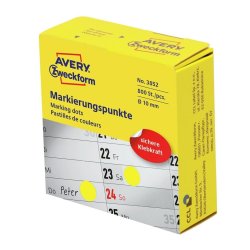 AVERY Zweckform Pastille de couleur, 10 mm, jaune