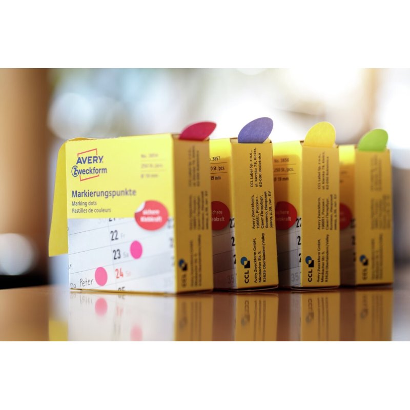 AVERY Zweckform Pastille de couleur, 19 mm, magenta