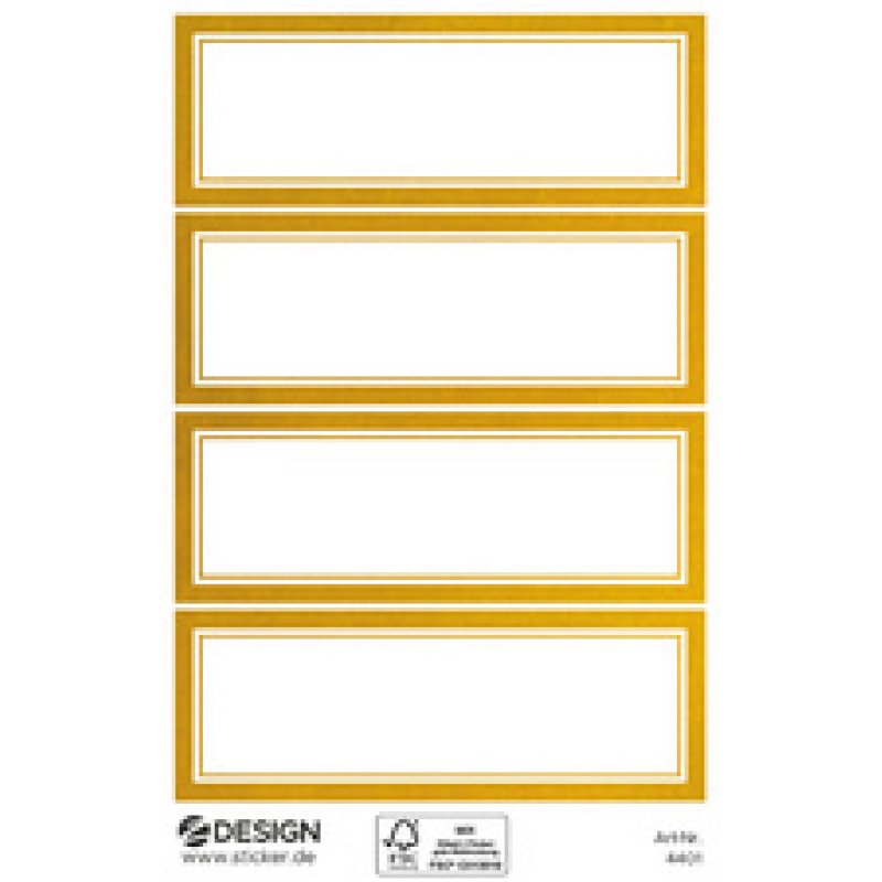 ZDesign HOME Étiquette, cadre doré, 70 x 21 mm