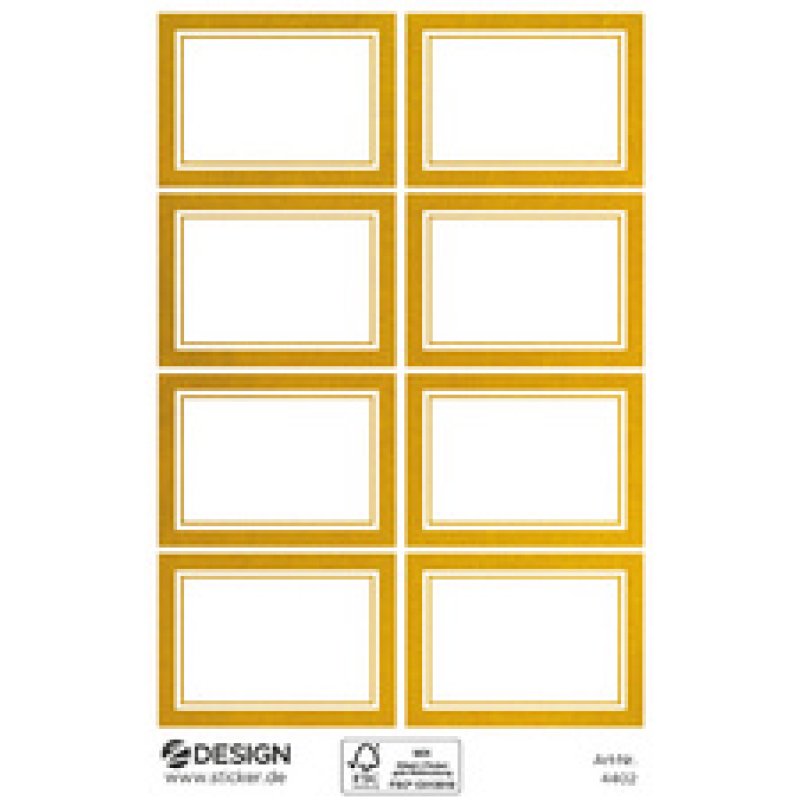 ZDesign HOME Étiquette, cadre doré, 70 x 21 mm