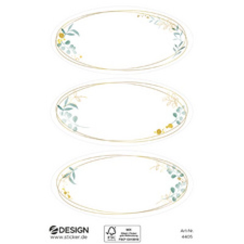 ZDesign HOME Étiquette, cadre ornementé, ovale