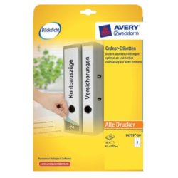 AVERY Zweckform Etiquette pour dos de classeur, 61 x 297 mm