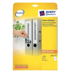 AVERY Zweckform Etiquette pour dos de classeur, 61 x 192 mm