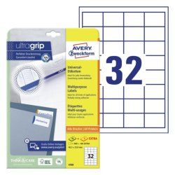 Avery 4789 self-adhesive label Rectangle Permanent White 960 pc(s)