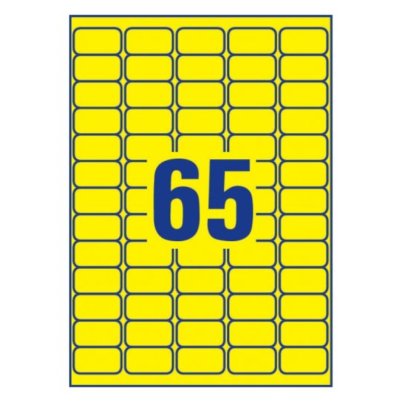 Avery L4793-20 printer label Yellow Self-adhesive printer label