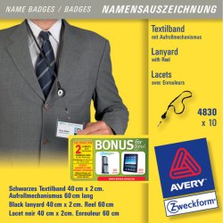 Avery 4830 sangle Noir