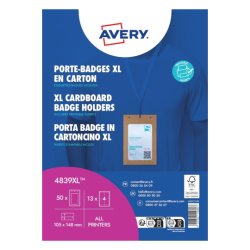 Avery 4839XL badge et porte-badges Badge nominatifs Carton 50 pièce(s)