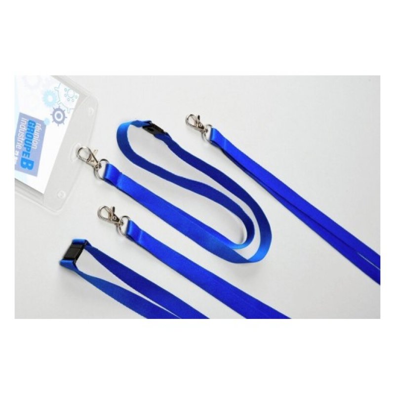 AVERY Tour de cou, en rPET, 440 x 15 mm, bleu