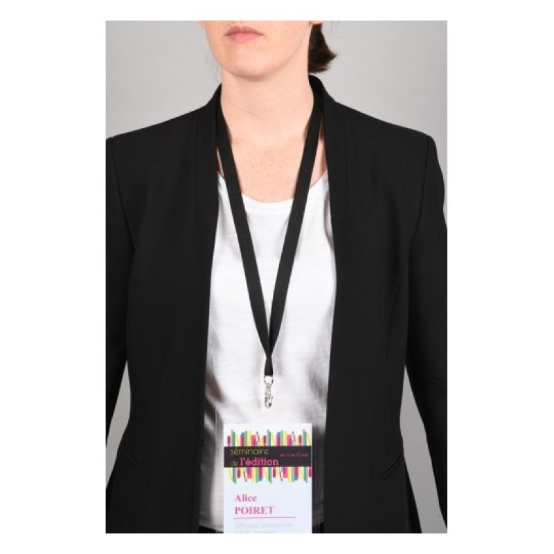 AVERY Tour de cou, en rPET, 440 x 15 mm, noir