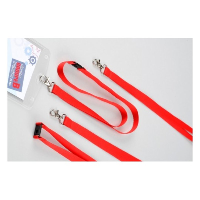 AVERY Tour de cou, en rPET, 440 x 15 mm, rouge