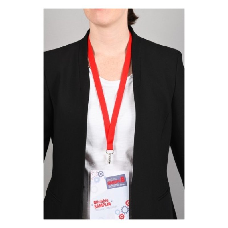 AVERY Tour de cou, en rPET, 440 x 15 mm, rouge