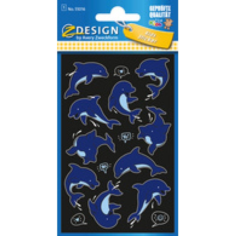 AVERY Zweckform ZDesign Sticker fluo KIDS "Dauphins"