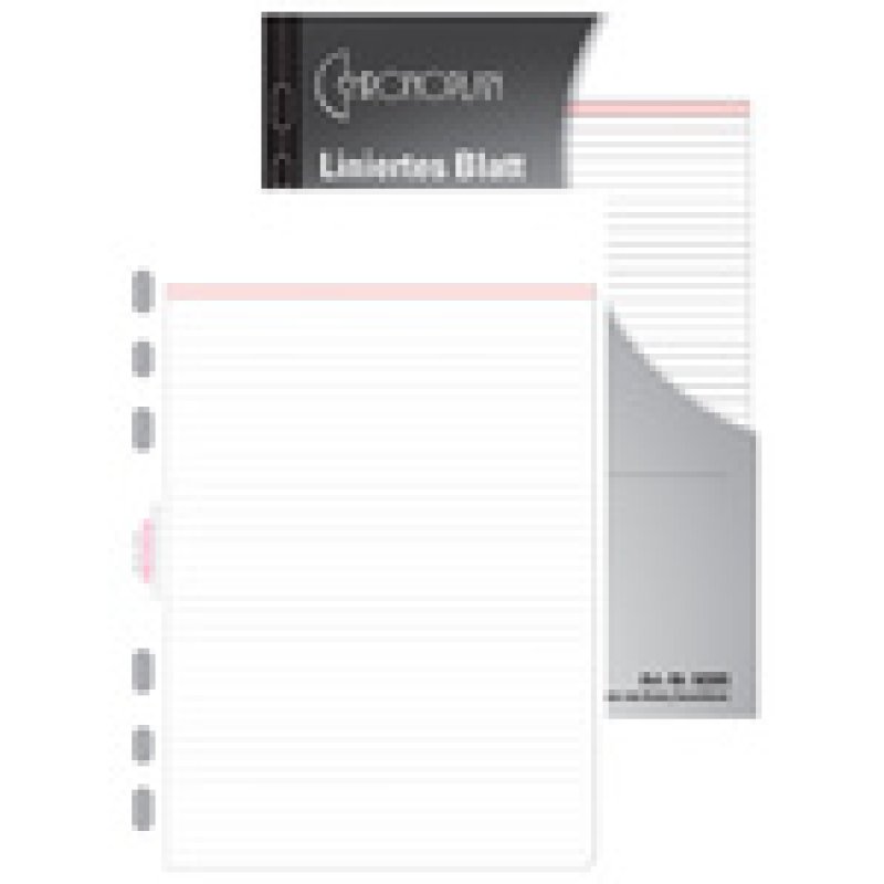 CHRONOPLAN Feuilles lignées, A5, 80 g/m2, 50 feuilles