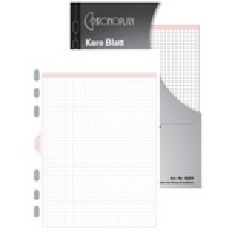 CHRONOPLAN Feuilles quadrillées, Midi, 25 feuilles, 80 g/m2