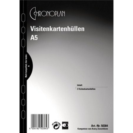 AVERY Zweckform CHRONOPLAN Pochette pour cartes de visite A5