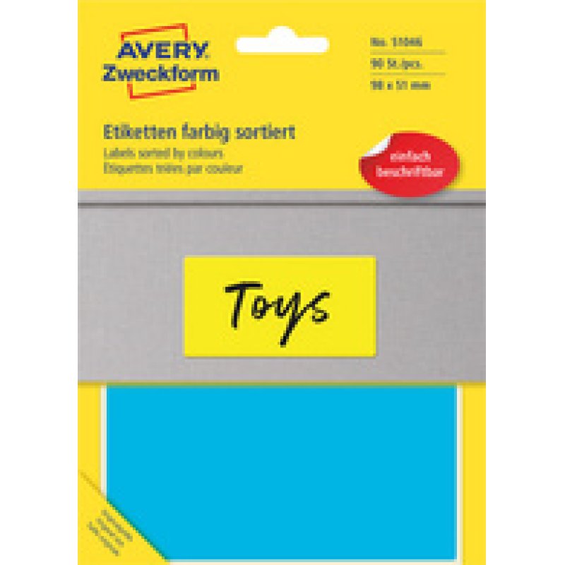 AVERY Zweckform Étiquette multi-usage, 98 x 51 mm, coloré