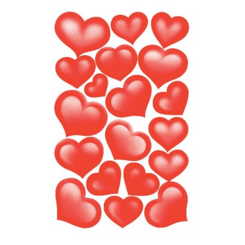 AVERY Zweckform ZDesign Sticker CREATIVE "coeurs", rouge