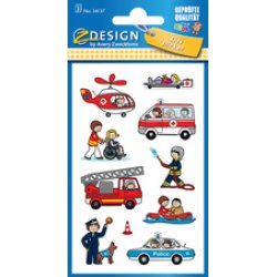 AVERY Zweckform Sticker ZDesign métiers pompier/policier