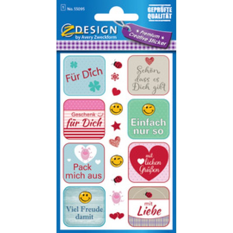AVERY Zweckform CREATIVE Geschenke-Sticker "Sprüche"