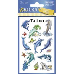 ZDesign KIDS Tatouage enfants "dauphins", coloré