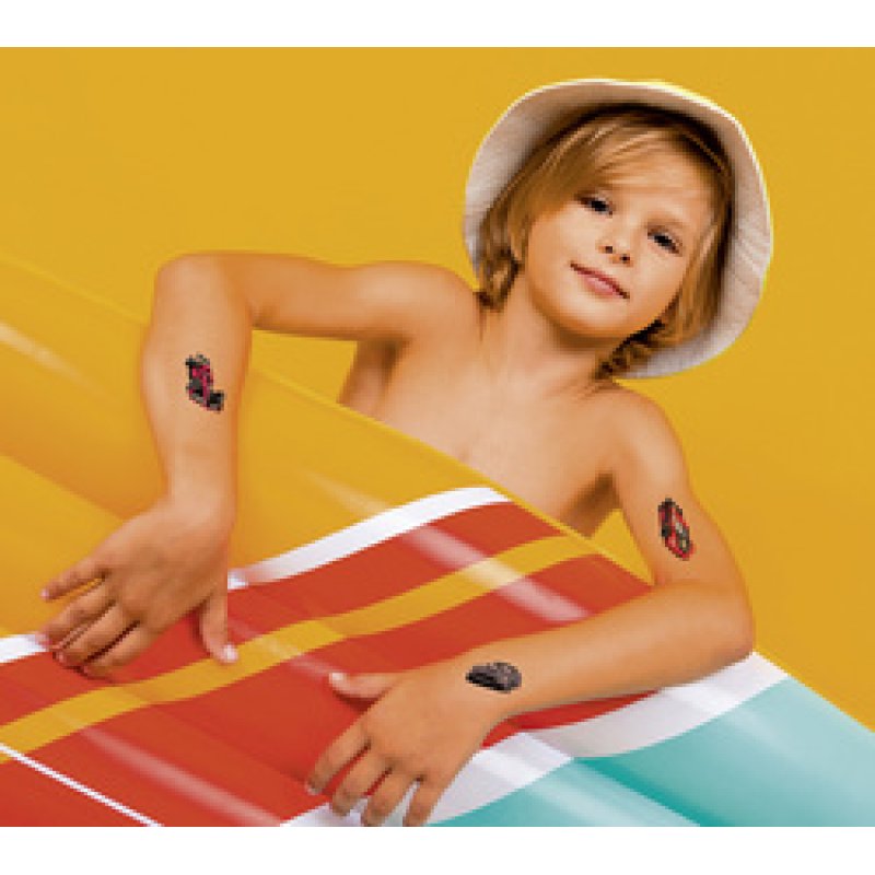 ZDesign KIDS Tatouages "voitures de course", noir/rouge
