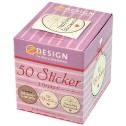 ZDesign CREATIVE Sticker-Rolle "Herzlichen Glückwunsch"