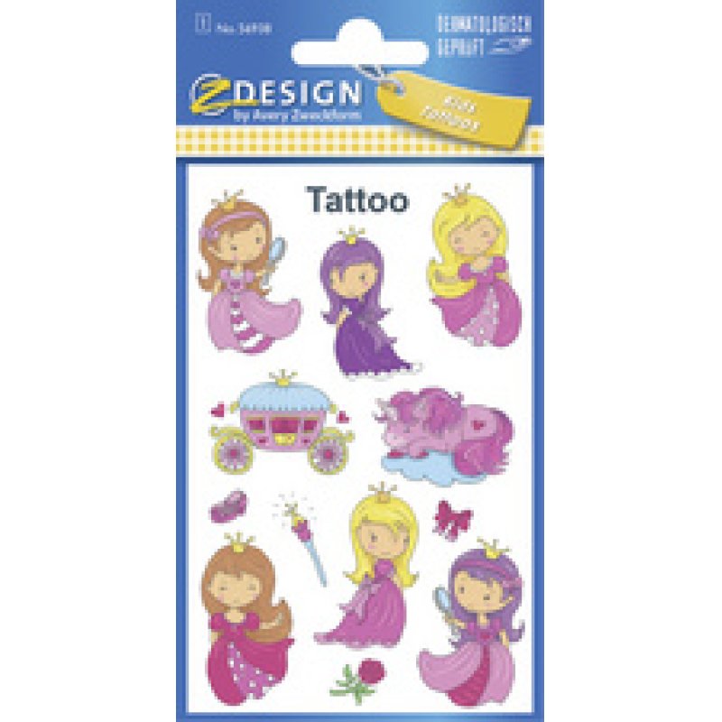 AVERY Zweckform ZDesign KIDS Tatouages "Princesse"