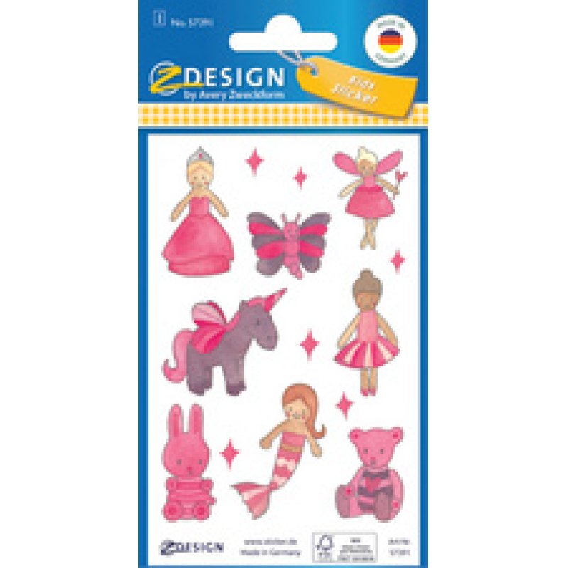 AVERY Zweckform ZDesign KIDS Sticker papier, noir/blanc