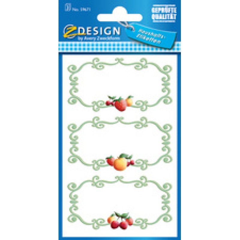 AVERY Zweckform Z-Design Etiquettes de ménage "cadre bleu"