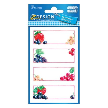 Avery 59550 self-adhesive label Removable Multicolour 12 pc(s)