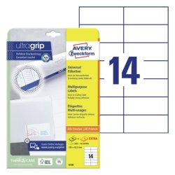 AVERY Zweckform Étiquette universelle, 105 x 42,3 mm, blanc