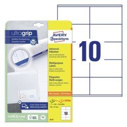 Avery 6137 étiquette auto-collante Rectangle Permanent Blanc 300 pièce(s)