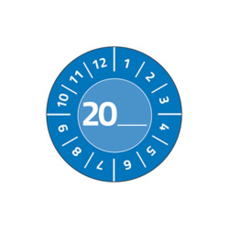 AVERY Zweckform Plaquette de contrôle, 20xx à inscrire,jaune