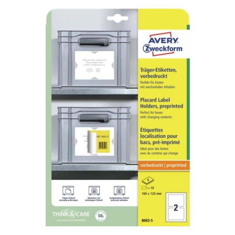 Avery Placard Label Holders