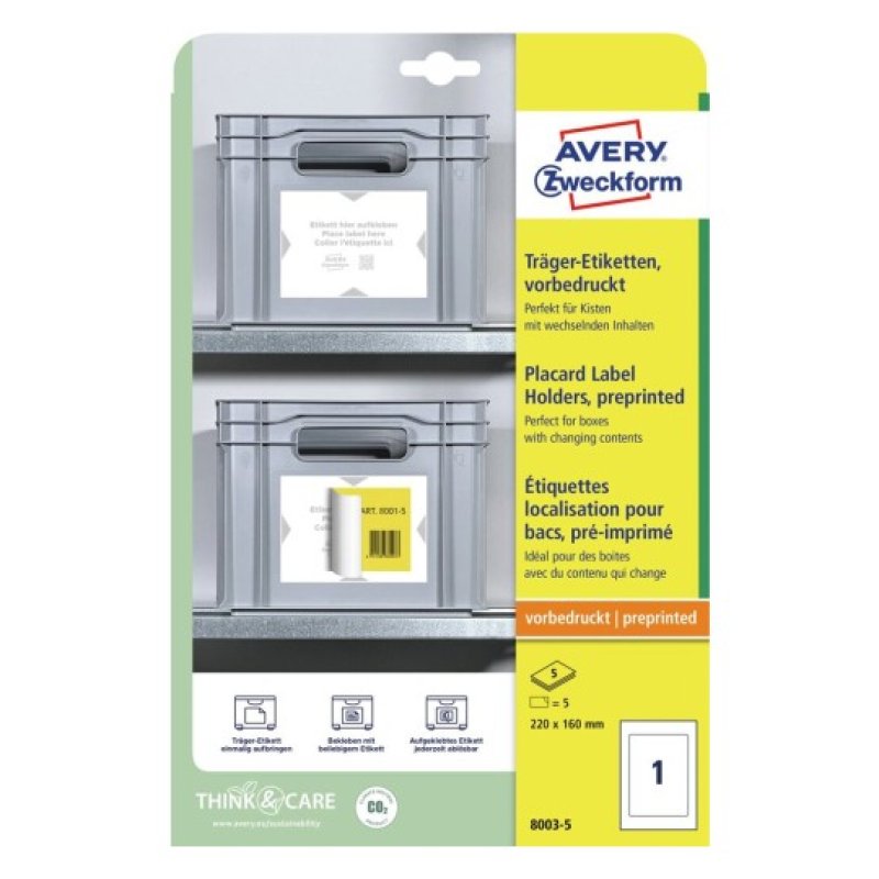 Avery Placard Label Holders