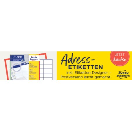 AVERY Zweckform Etiquette d'adresse, transp., 63,5 x 38,1 mm
