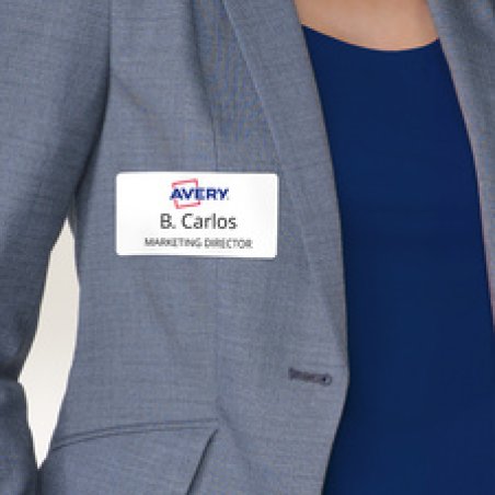 AVERY Zweckform Etiquette pour badge, 65 mm, rond, blanc