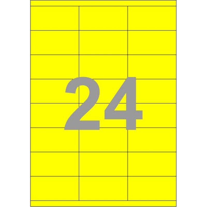 Avery DP24J-100 printer label Yellow