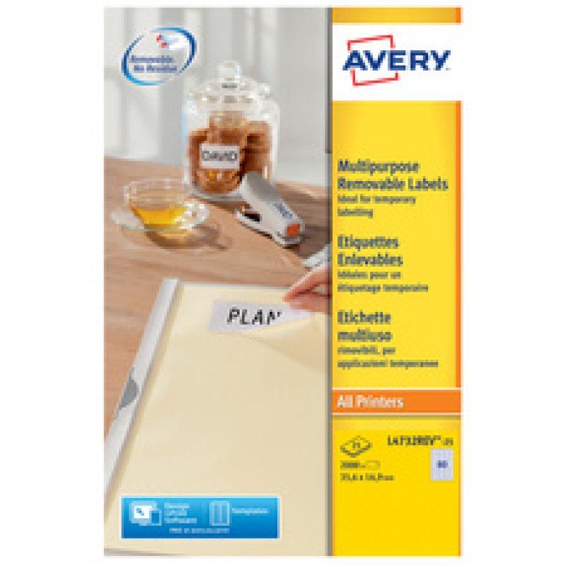 AVERY Etiquette multi-usage, enlevable, 35,6 x 16,9 mm