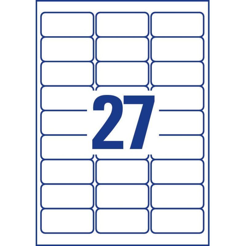 Avery L4737REV-25 self-adhesive label Rounded rectangle Removable White 810 pc(s)